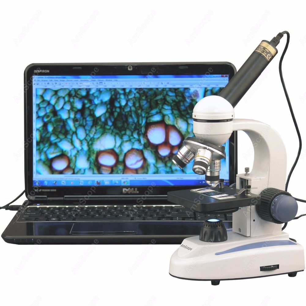 AmScope Cordless Monocular Com - Amscope Microscope Compound 40X-1000X 评论和价格